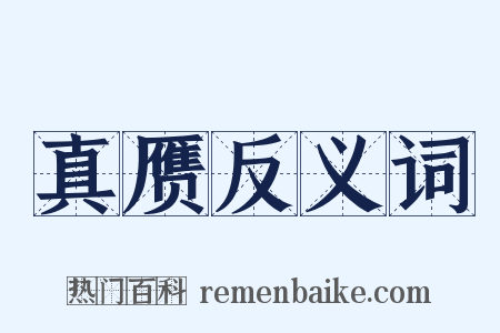 真赝反义词是什么意思的图片